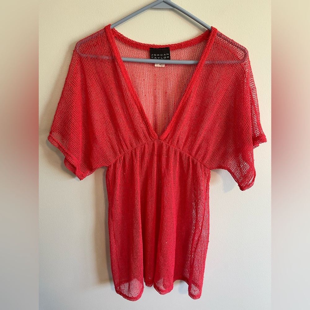 Vintage Made in USA Jordan Taylor Coral Swim Coverup